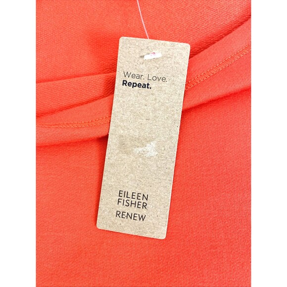 Eileen Fisher Long Sleeve Top Coral Vivrant Orange Size XXS/TTP Tencel NWT - Picture 13 of 14